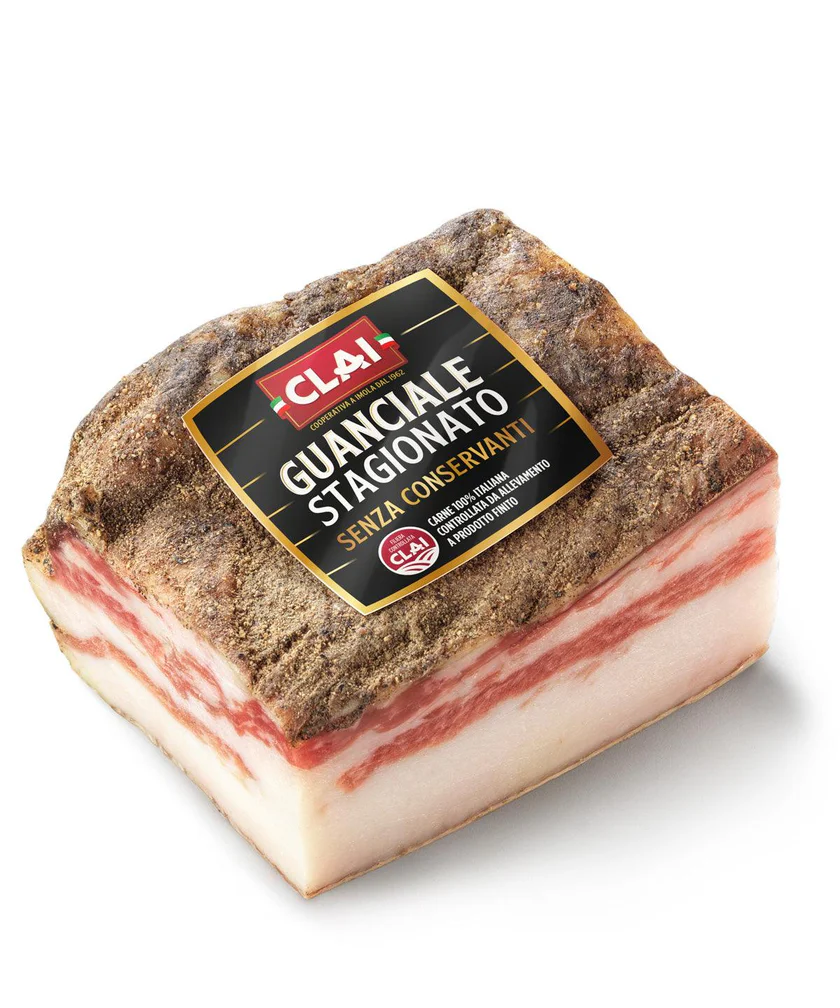Guanciale wangspek van een varken