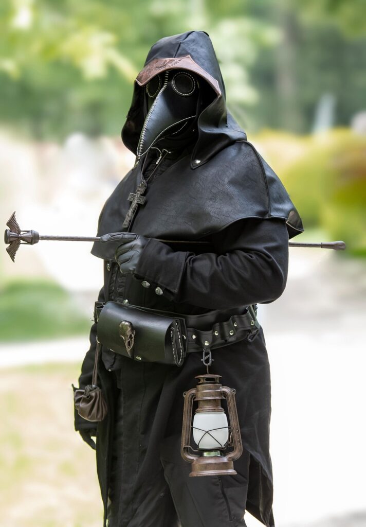 Een middeleeuwse zwarte pest dokter