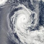 Een orkaan van boven