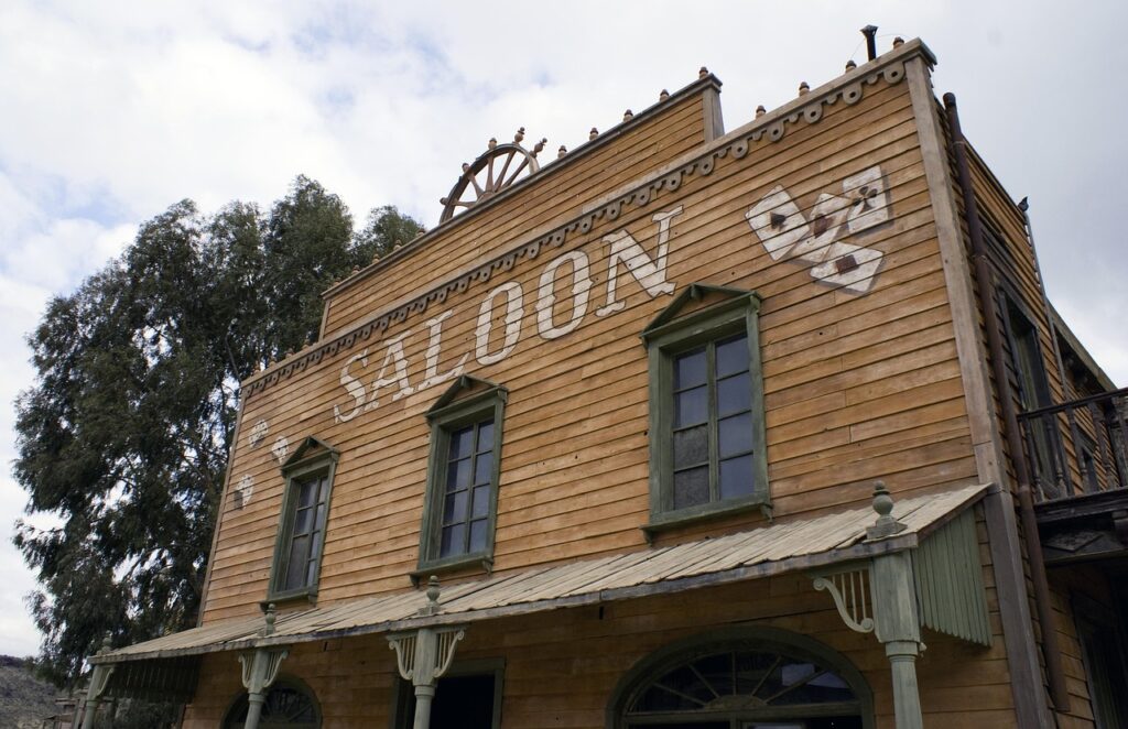 Een Saloon in het wilde westen