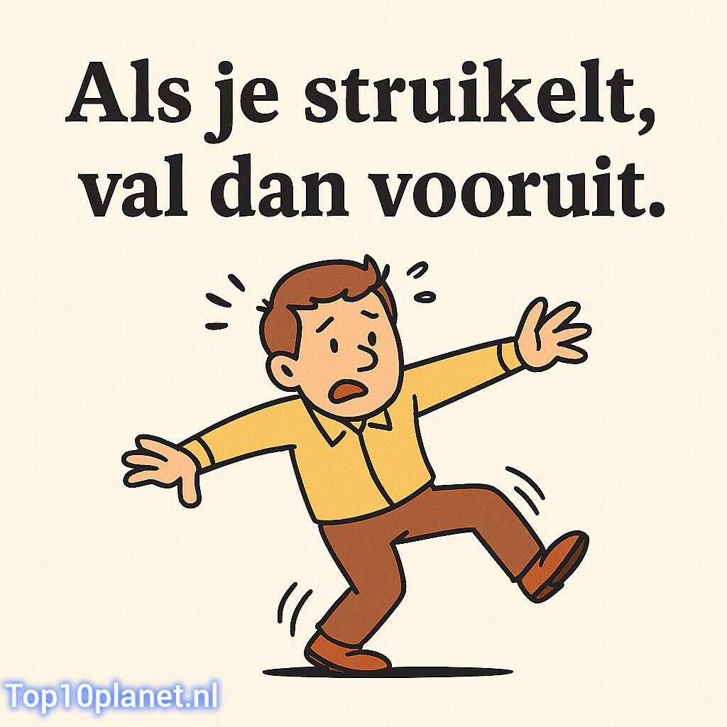 Motivatie spreuk over vooruit vallen